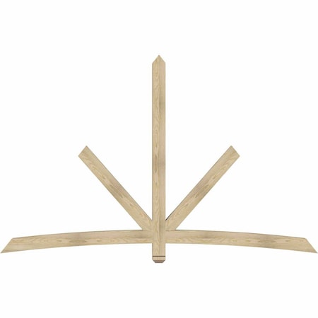 Ekena Millwork Alberta Rough Sawn Timber Gable Bracket, Douglas Fir, 96"W x 60"H x 4"D x 4"F, 15/12 Pitch GBW096X60X0404ALB00RDF